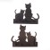 Open "Two cats" 20.5 × 17.5 × 3 cm mix