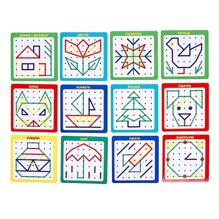 Geobard with cards, 23x23 cm-5