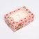 Packaging for 6 cupcakes with a window, pink with a tigerk, 25 x 17 x 10 cm