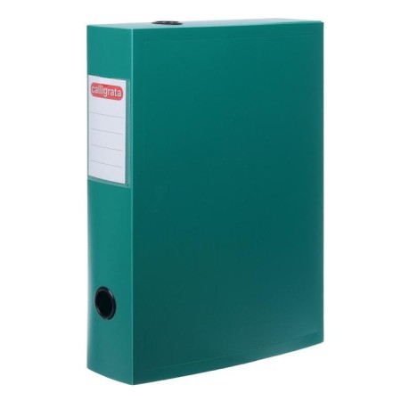 Archive box on the A4 Calligrata button, 70 mm, 800 μm, collapsible, green