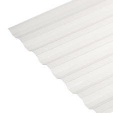 Polycarbonate monolithic, roofing, trapezoid 0.8 mm, 2 × 1.05 m, transparent