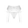 Belt for stockings and thongs lace Softline collection, white color, size S/M