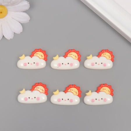 Decor for creativity Plastic "Sun and Cloud" set of 6 sh 1.5x2.7x0.8 cm-2