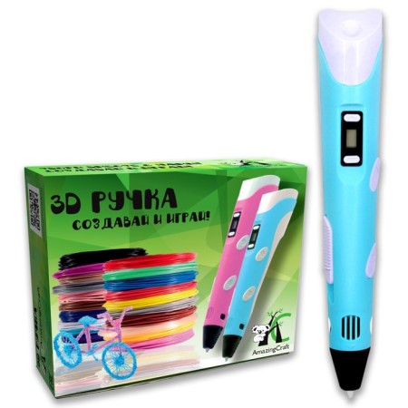 3D handle Amazingcraft, for ABS and PLA plastic, LCD display, blue color