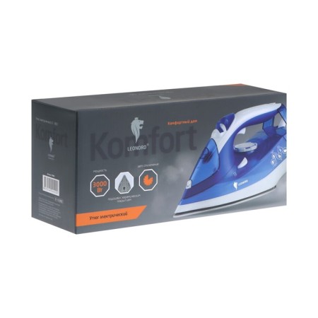 LEONORD LE-1801, 3000 W, ceramic sole, 350 ml, white and blue-8