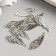 Decor Metal for creativity "Wing with rose" silver (A16767 3x1.1 cm
