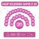 Set of foil balls 18 "Circle" thanks for the daughter ", 25 pcs.