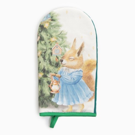Mittens and Open Ethel "Fairy Tree" 15x28cm, Sarzha, 100% HL, Vatin 250g/m2