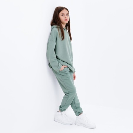 Kids (hoodies, trousers) minku color khaki, height 158 ​​cm-3