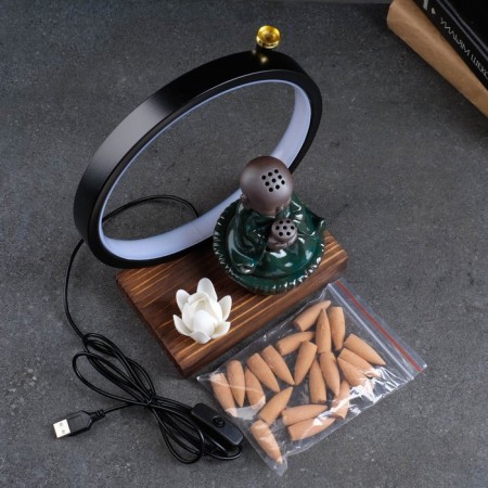 A set of incense on the stand "Buddha" 23x20cm, with USB backlight-7