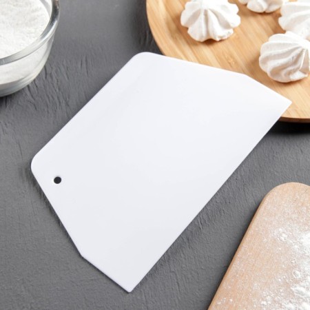 Confectionery spatula of straight lifting, 19.5 × 12.5 cm, white color-1