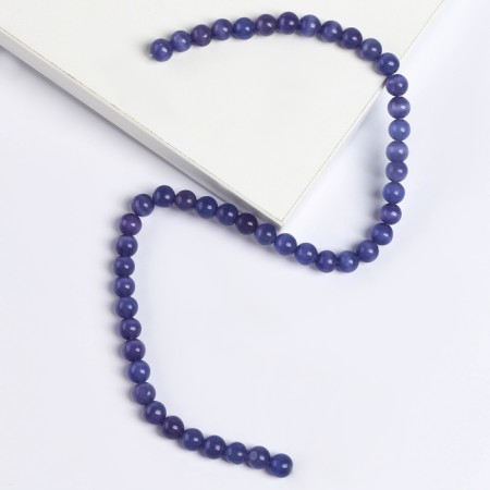 Beads made of natural stone "Cat Eye" set of 50 pcs., 1 pc. - 8 mm, purple-2