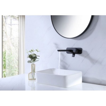 LEMARK URSUS LM7226BL sink mixer, single -leaf, hidden, pour 178 mm, black-1