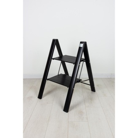 Leonardo ladder, 2 steps, black-3