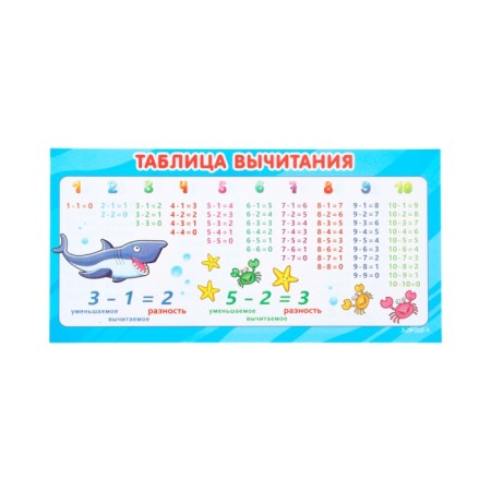 A set of cards "for primary school" 1-2 class, 10 cards, 20x10 cm-15
