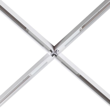 Connector X-shaped flum, white color-2