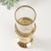 Ceramics candlestick, glass for 1 candle "Avanti" d = 8 cm gold 10x10x40.5 cm