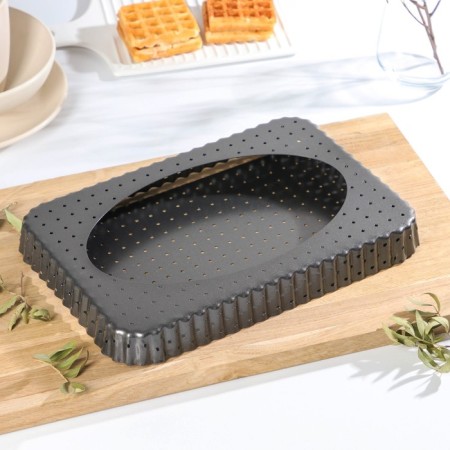 Baking the shade of the share of Galaxy perforated, with a removable bottom, 31 × 21 × 3 cm, anti -stick coating-4