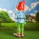 Garden figure "Elf with a frog" 65x21cm