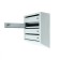 Mailing box multi -sectional, 4 sections, with the back wall, gray, Mix door