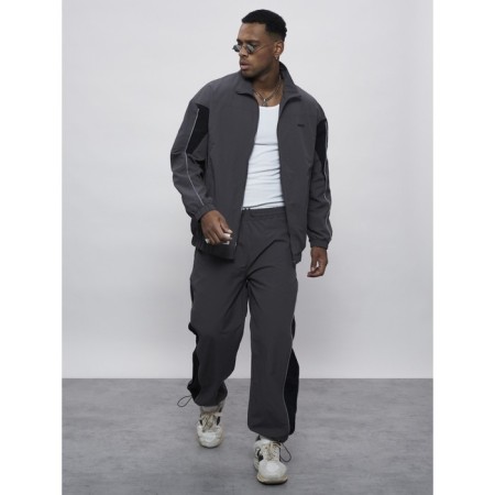 Male tracksuit, size 56, gray color-23