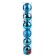 Set of balls plastic D-8 cm, 6 pcs "Snowflake Assorted" Blue