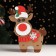 New Year. Kashpo Wooden New Year's "Olennok" 28x22.5x8.5 cm nut