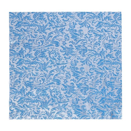 Locum for needlework, 50 x 50 cm, brocade, silver on blue-3