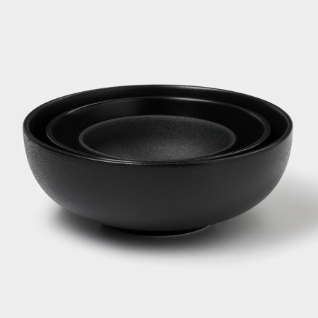 Набор салатников керамических Magistro Carbon, 3 предмета: d=11/16/19,5 см, 250/650/1,2 л-5
