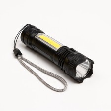 Manual battery flashlight, 400 mAh, 1 W, LED, COB, 3 modes