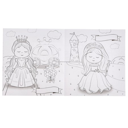 Coloring "Princesses and Princes", + 12 stickers-5
