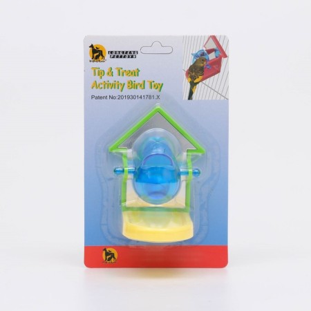 Игрушка-кормушка для птиц с зеркальцем, 9,8 х 5,7 х 8 см, микс цветов-9