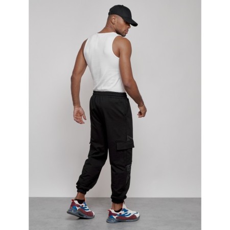Joggers male, size 50, black color-20