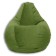 The hand-bag “pear” is positive carat, size m, diameter 70 cm, height 90 cm, velor, green color