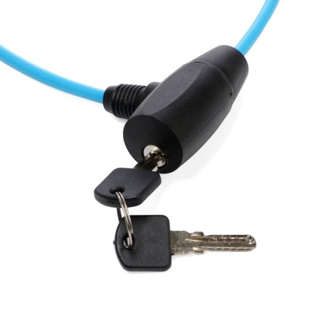 Lockery Lockland bike castle, 6x650 mm, perforated key, blue-6