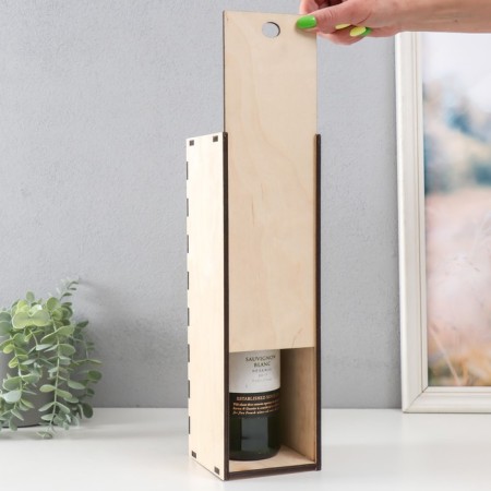 Casket for painting, under a bottle 11x10.7x35 cm, plywood 6mm
