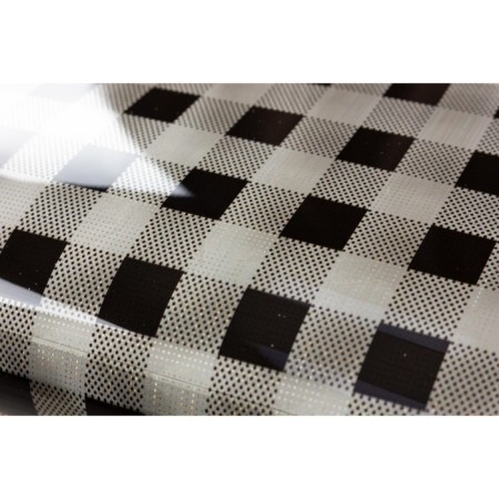 The oilcloth is transparent “chess”, thickness 0.8 mm, 80 cm, 20 p.m., BRT-133,-2
