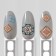 Nail stickers "mosaic", voluminous, multi -colored