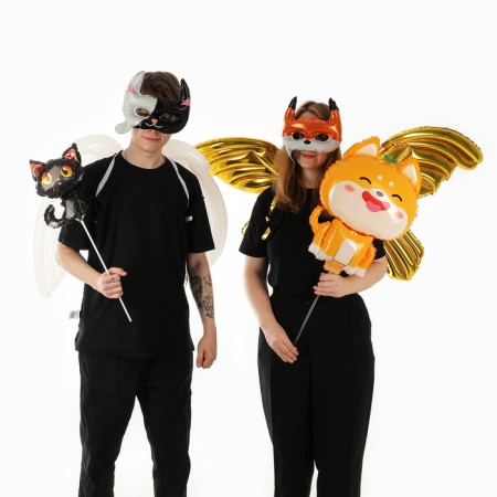 Set of foil balls "Carnival set. Cat ", 3 pcs.-4