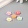 Decor for creativity plastic "Multi -colored forget -me -nots" set of 30 pcs 1x1 cm