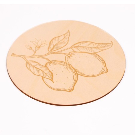 Burning board "Lemons" Circle of 185 mm-3