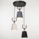 Lamp 2705/3 E27 40W black-white-gray 30x30x13-90 cm