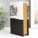 Safe Brush tree to the leatherette "World Half Black" 21x13x5 cm