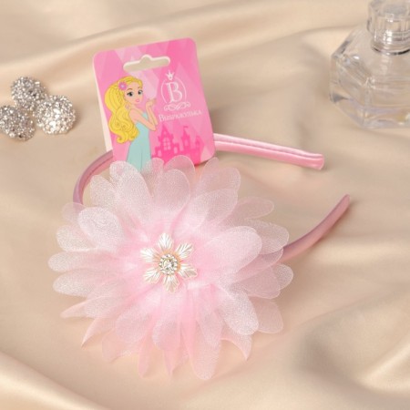 Hair cap "chosen" chamomile, 0.9 cm, pink-1