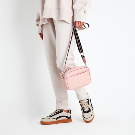 Bag Cross-Bodi with a zipper, pink color-8