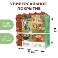 Universal coating Erfolg H&G 33 x 33 cm, terracott, set 9 pcs