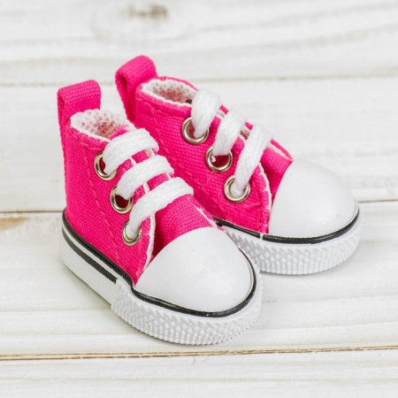 Doll sneakers, sole length 5 cm, pink color