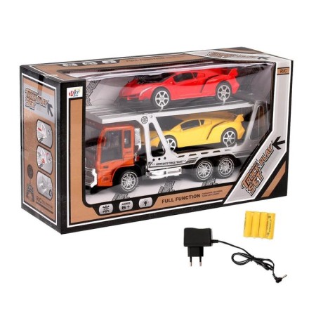 Avtobos Radio -controlled truck, with 2 machines, operates on the battery, light, mix-10