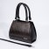 Women's bag El Masta with a zipper, external pocket, long belt, brown color