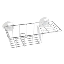 Basket on 2 suckers Axentia straight chrome with a 27x8x14 cm soap department